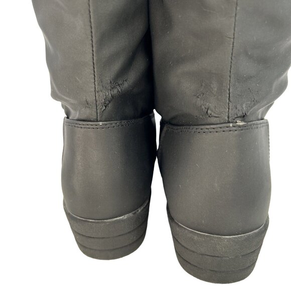 Judith Sport Faux Fur Lined Black Winter Snow Boots Womens 9M Snowflake Design - Picture 8 of 16